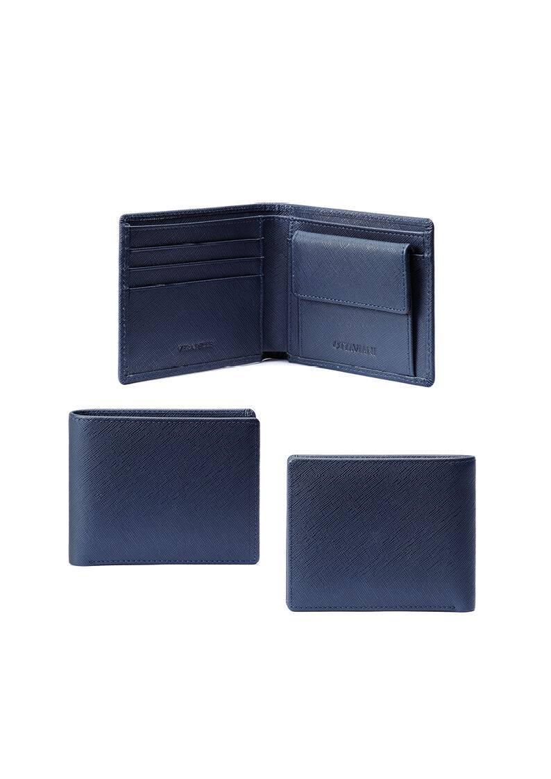 Ottaviani Portafoglio In Vera Pelle Saffiano Blu