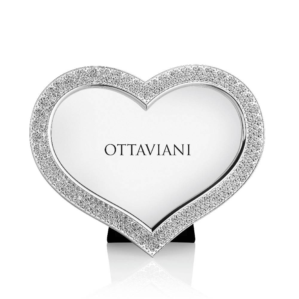 Ottaviani Portafoto con strass"cuore"cm.16,6x20,1