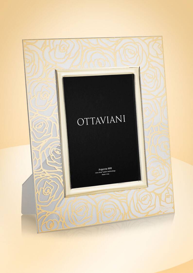 Ottaviani Portafoto Cristallo "rose" C/c+f.o