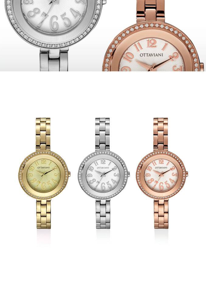 Ottaviani Quarzo Acciaio Dorato Con Numeri Romani