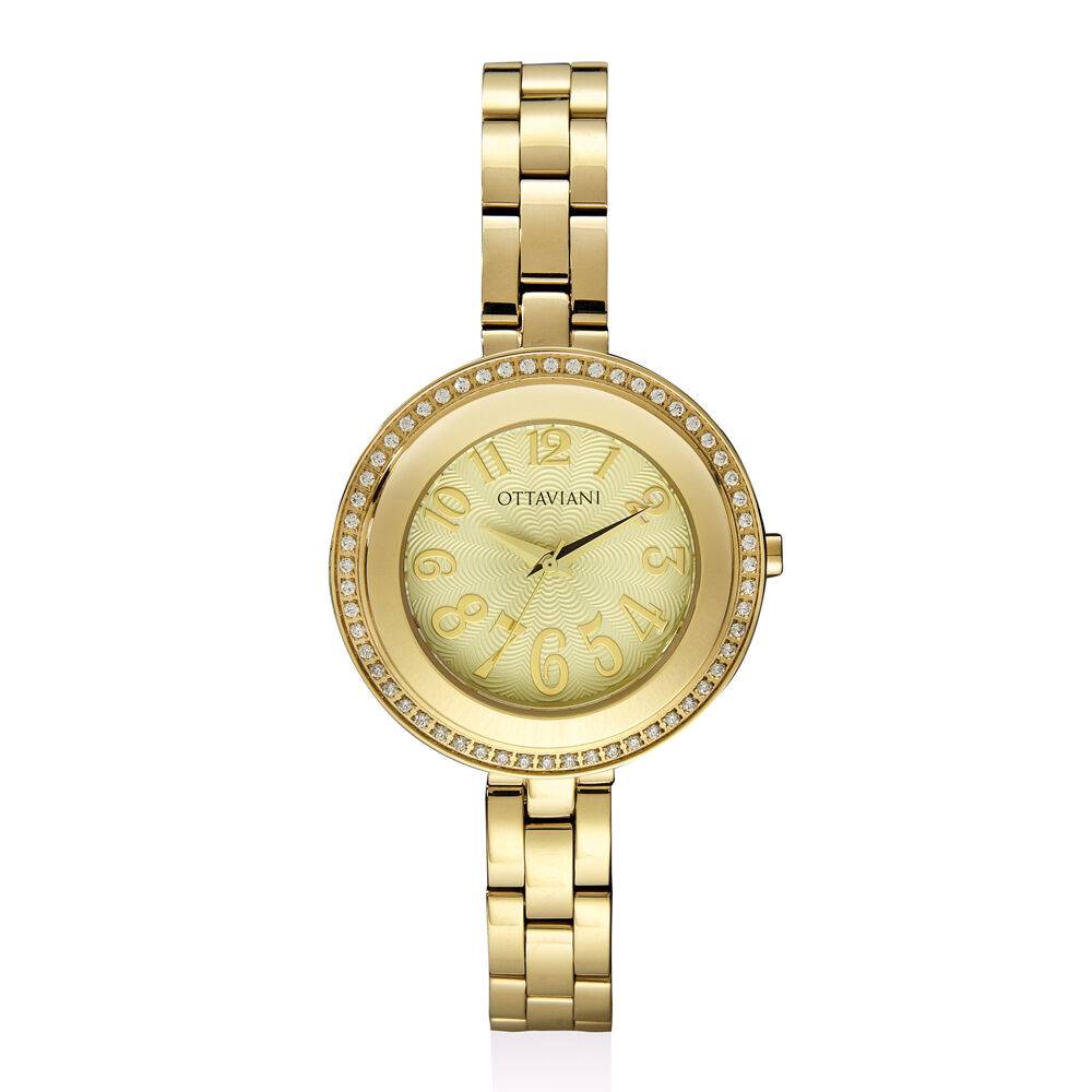 Ottaviani Quarzo acciaio dorato con numeri romani
