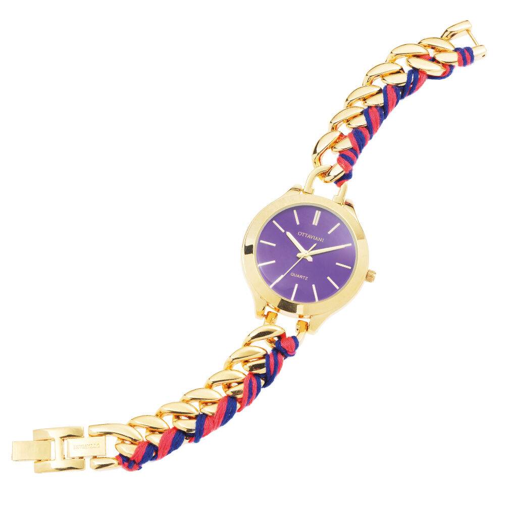 Ottaviani Quarzo blu,bracciale catena