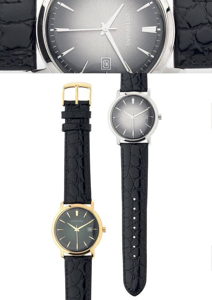 Ottaviani Quarzo Bombe'quadrante Sfumato Grigio