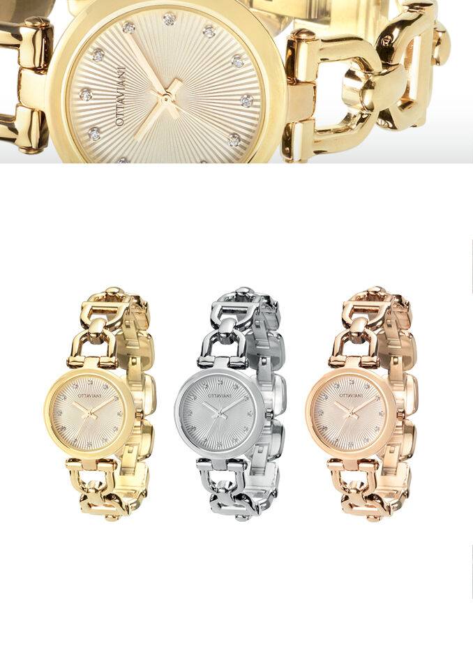 Ottaviani Quarzo Bracciale Acciaio Dorato