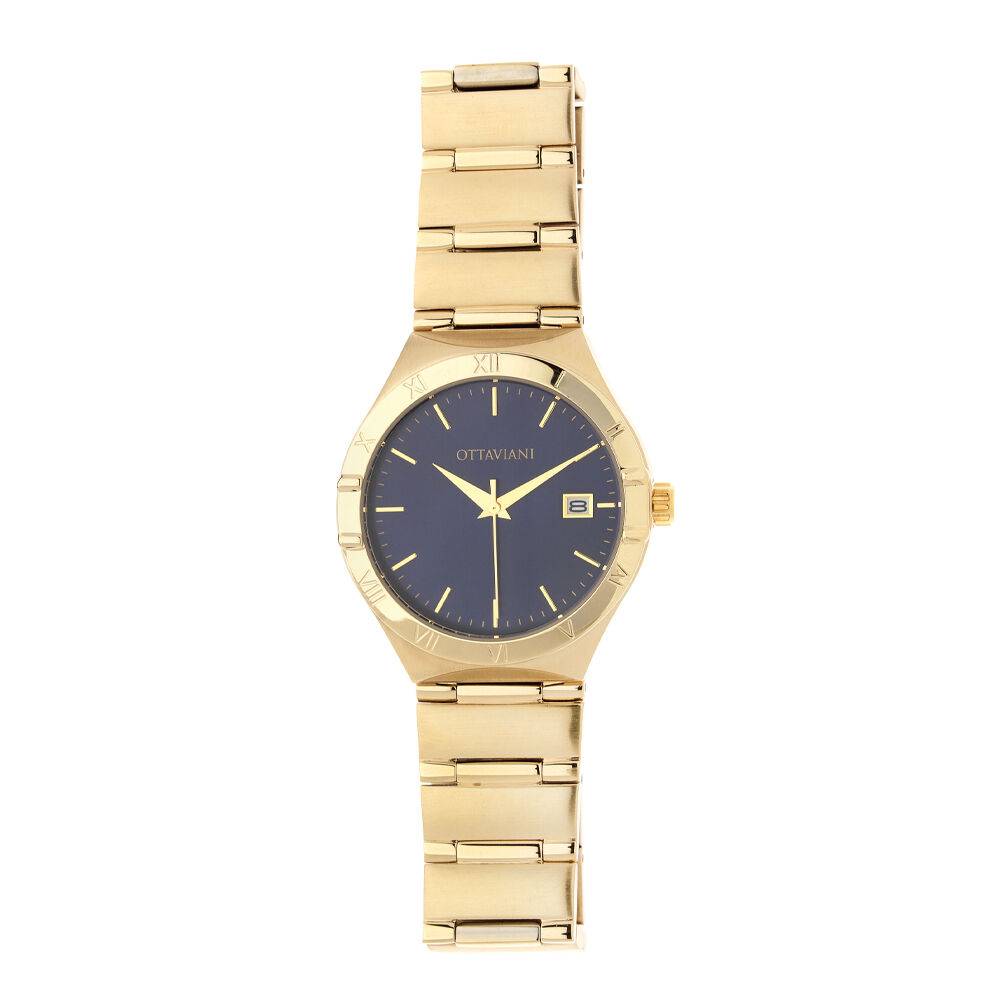 Ottaviani Quarzo classic gold con quadrante blu