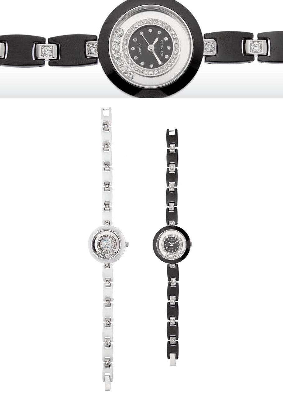 Ottaviani Quarzo Con Cristalli E Ceramica Bianca