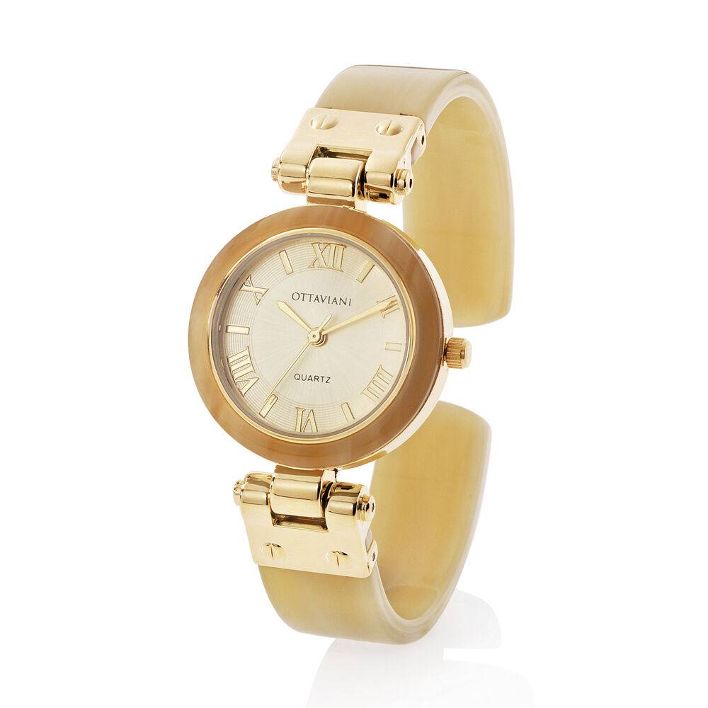 Ottaviani Quarzo dorato bangle tartaruga