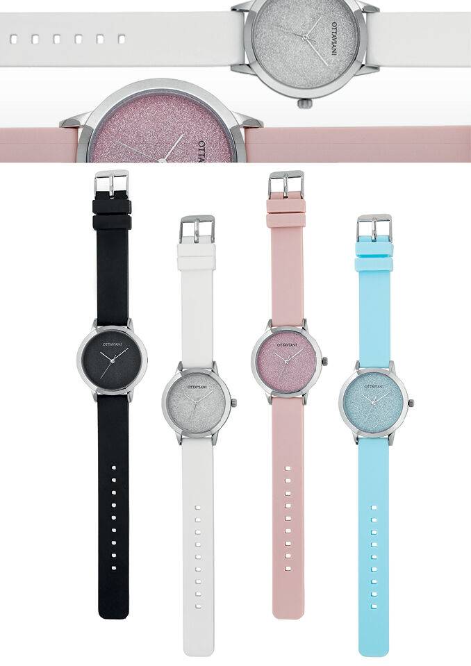 Ottaviani Quarzo Glitter Nero Silicone