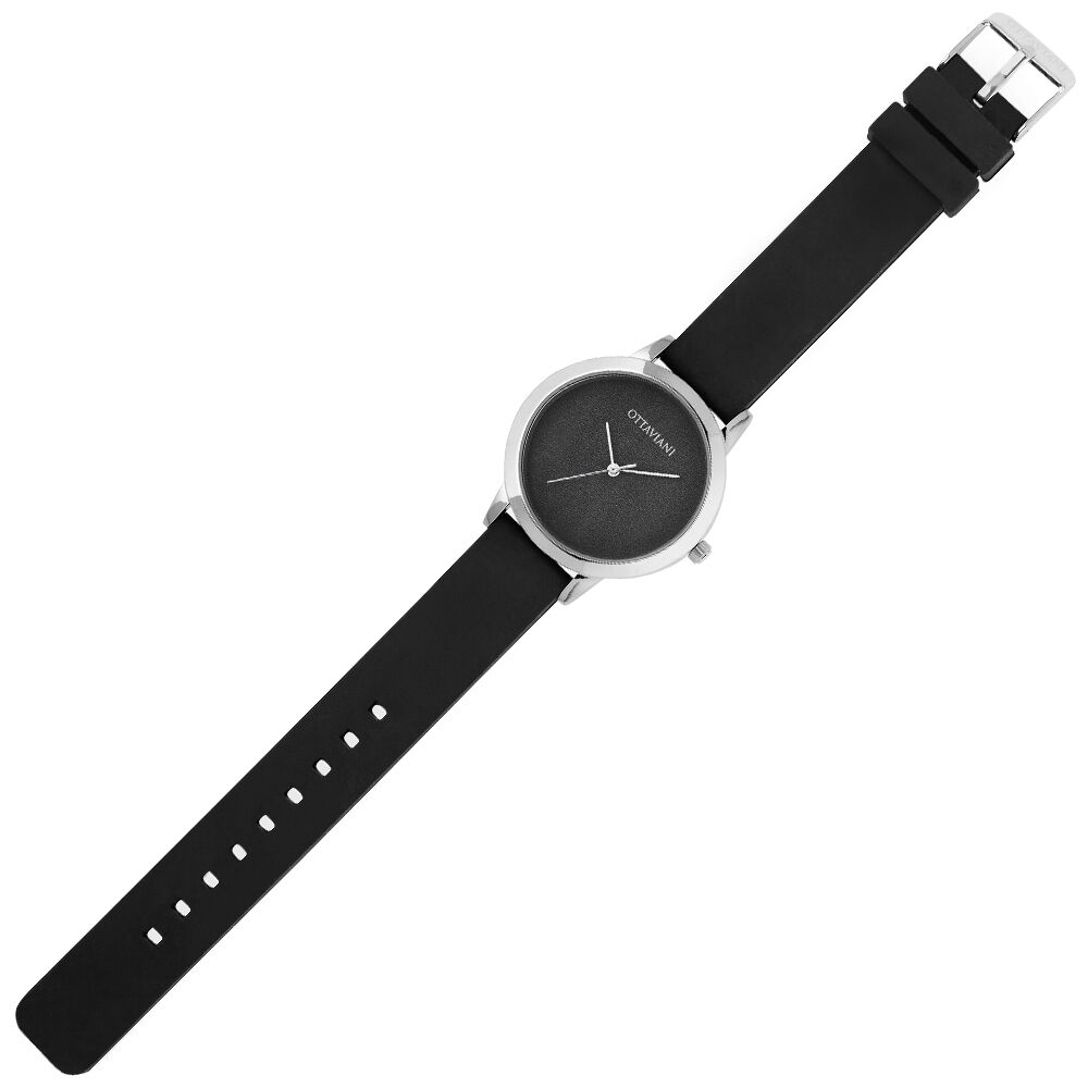 Ottaviani Quarzo glitter nero silicone