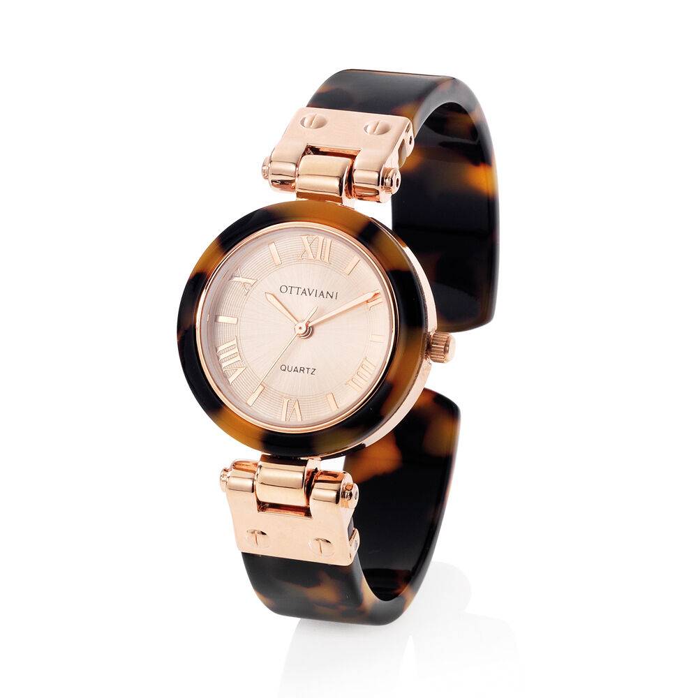 Ottaviani Quarzo rose gold bangle tartaruga