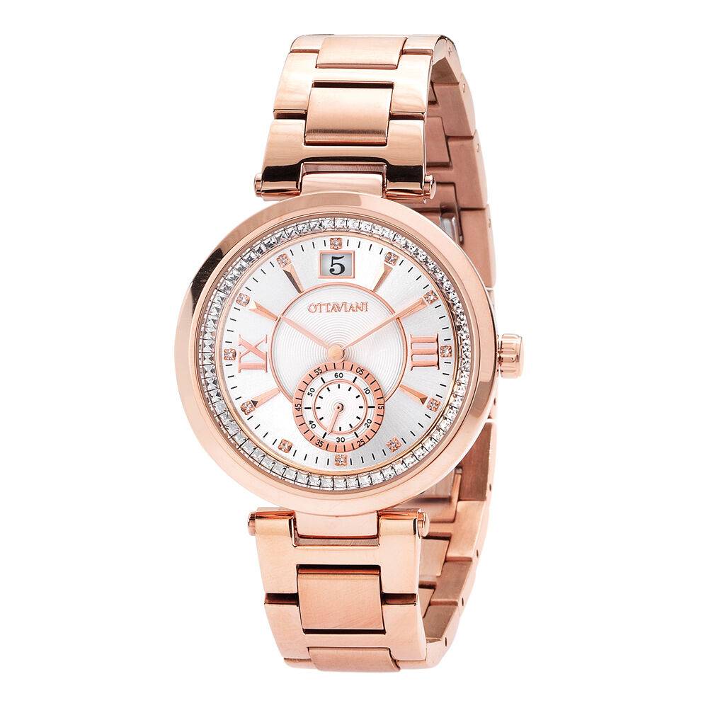 Ottaviani Quarzo rose gold con numeri romani