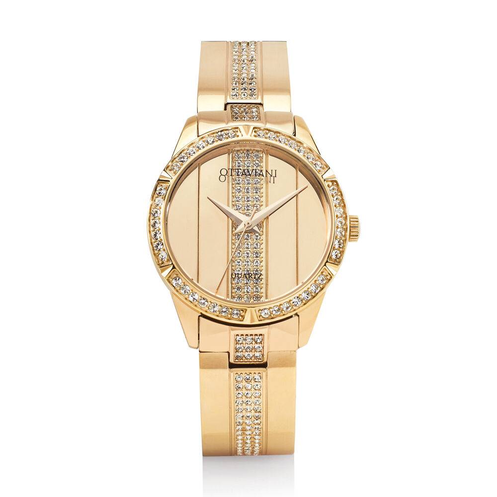 Ottaviani Quarzo semi-bangle dorato