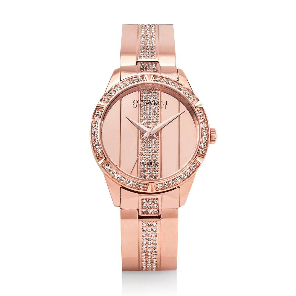 Ottaviani Quarzo semi-bangle rose gold