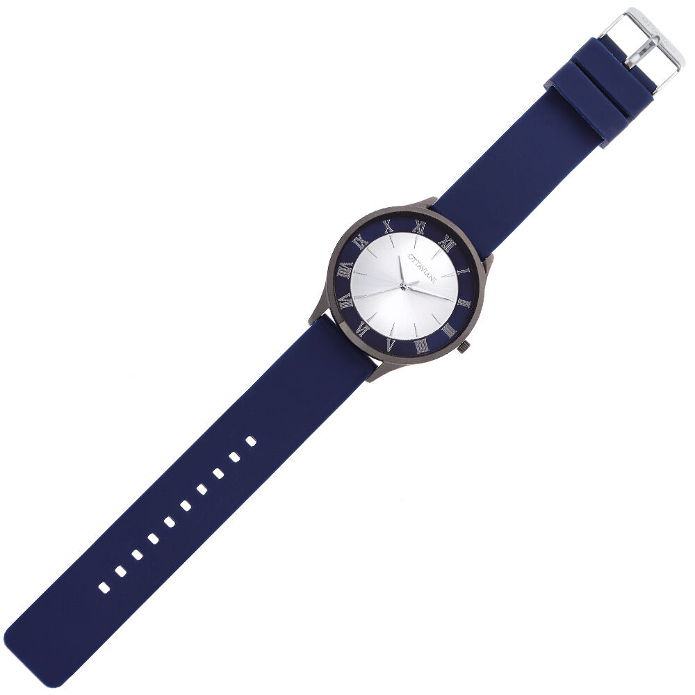 Ottaviani Quarzo silicone silver blu