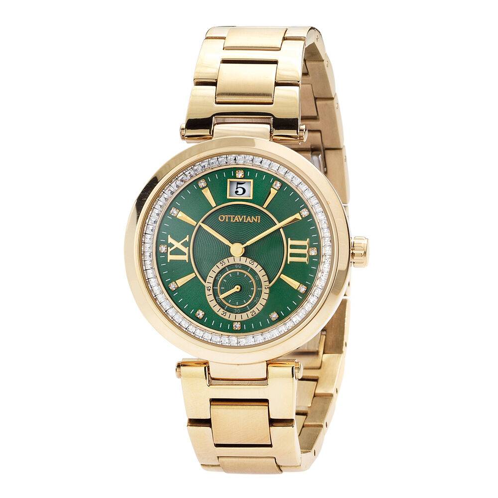 Ottaviani Quarzo verde dorato con numeri romani