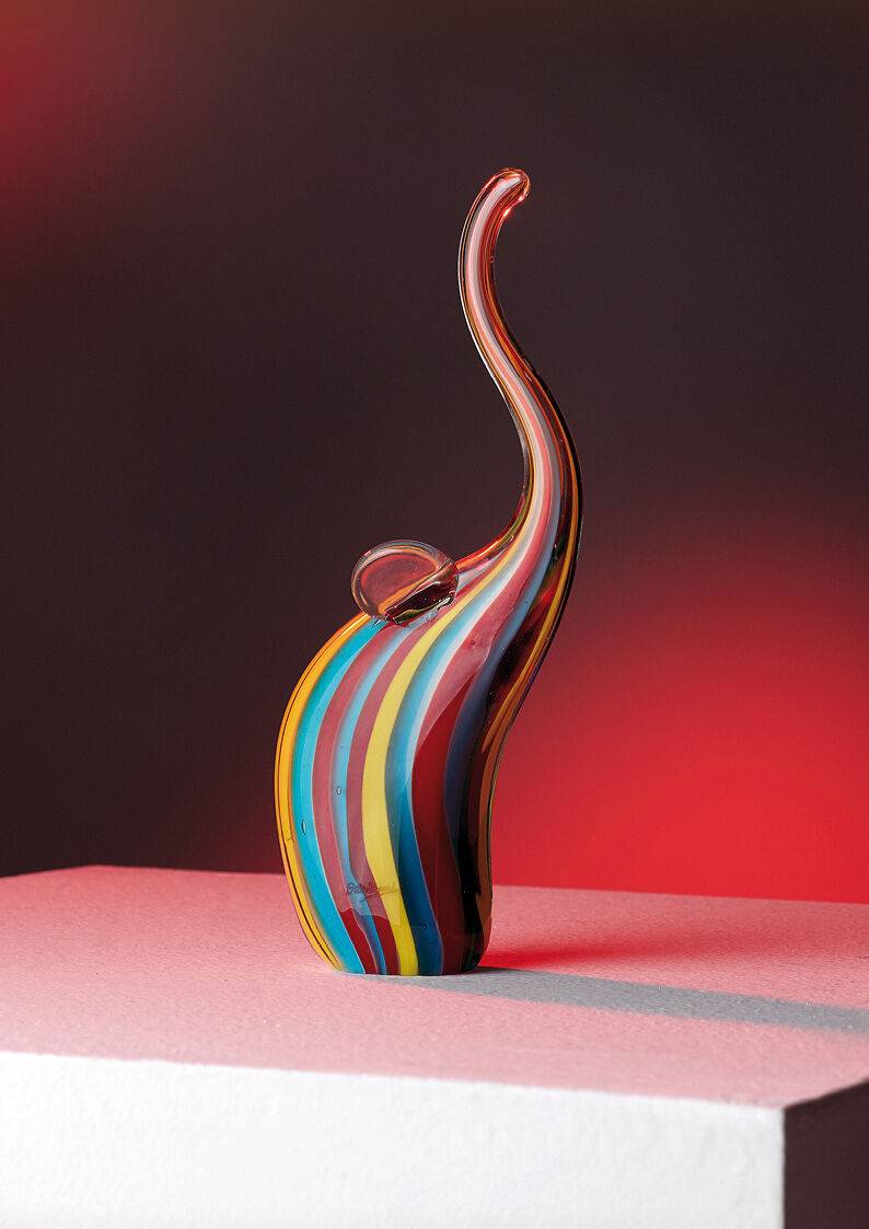Ottaviani Scultura "elefantino Rainbow" In Cristallo