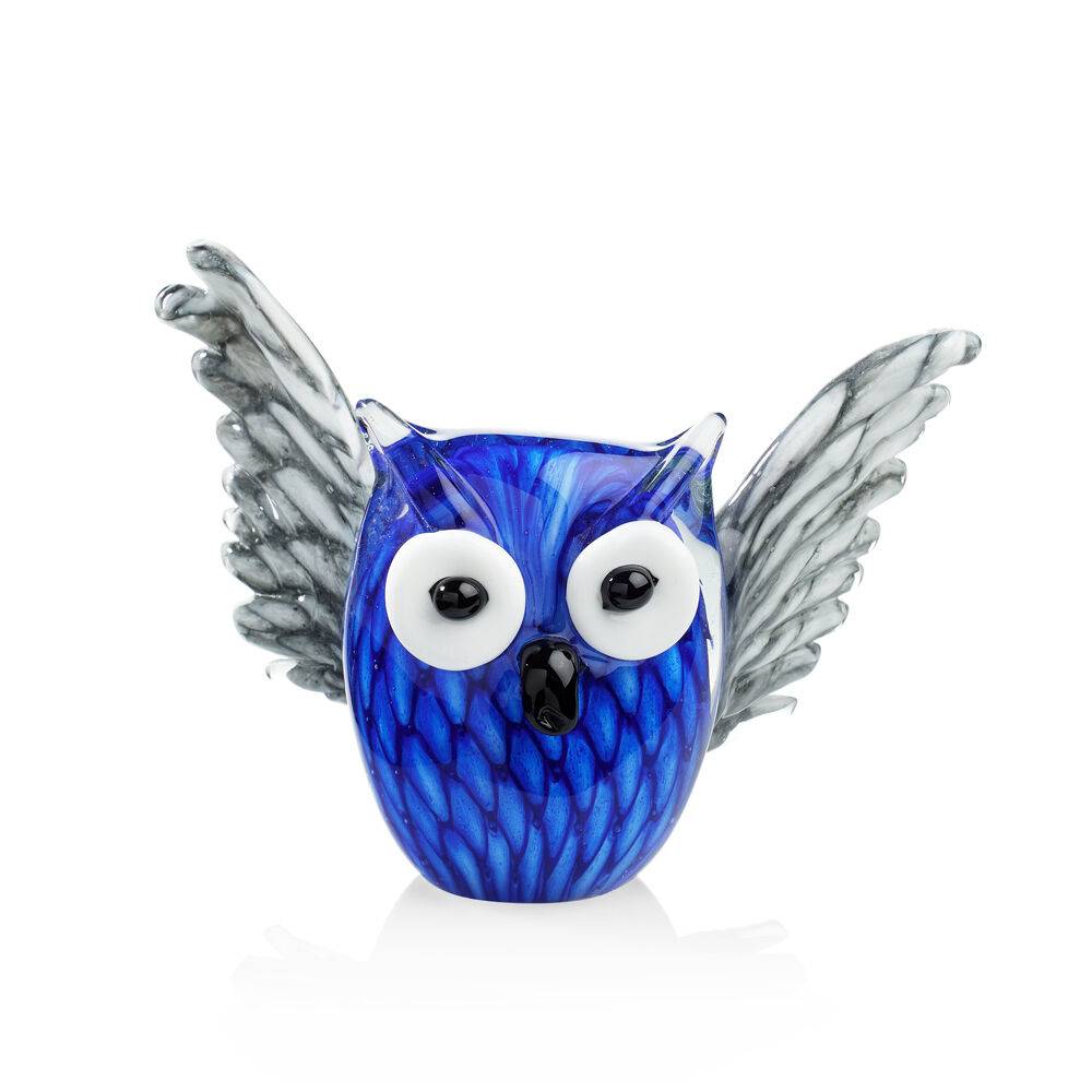 Ottaviani Scultura "gufo bluette" h 11,8 cm