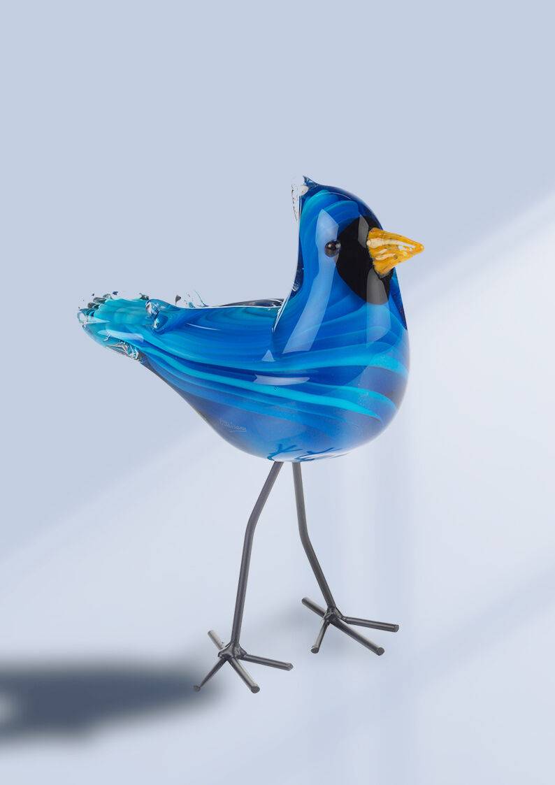 Ottaviani Scultura In Cristallo "passerotto" H.19cm