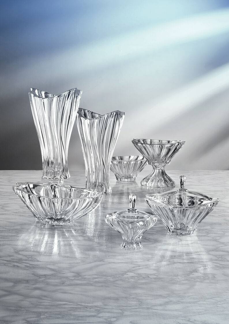 Ottaviani Vaso In Cristallo "marea" H. 32