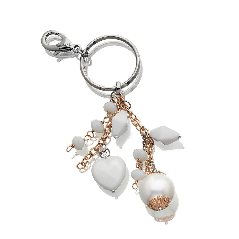 Ottaviani Portachiavi/ciondolo borsa c/agata perle-perli
