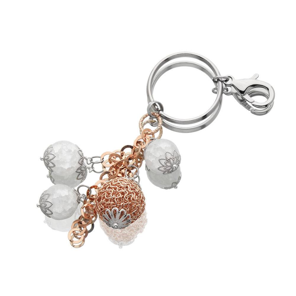Ottaviani Portachiavi/ciondolo borsa c/perle e agata