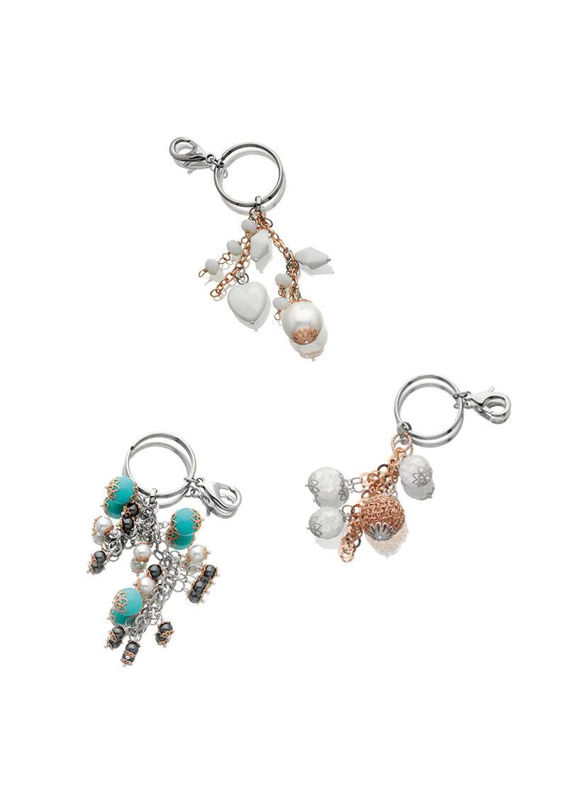 Ottaviani Portachiavi/ciondolo Borsa C/perle E Turchese