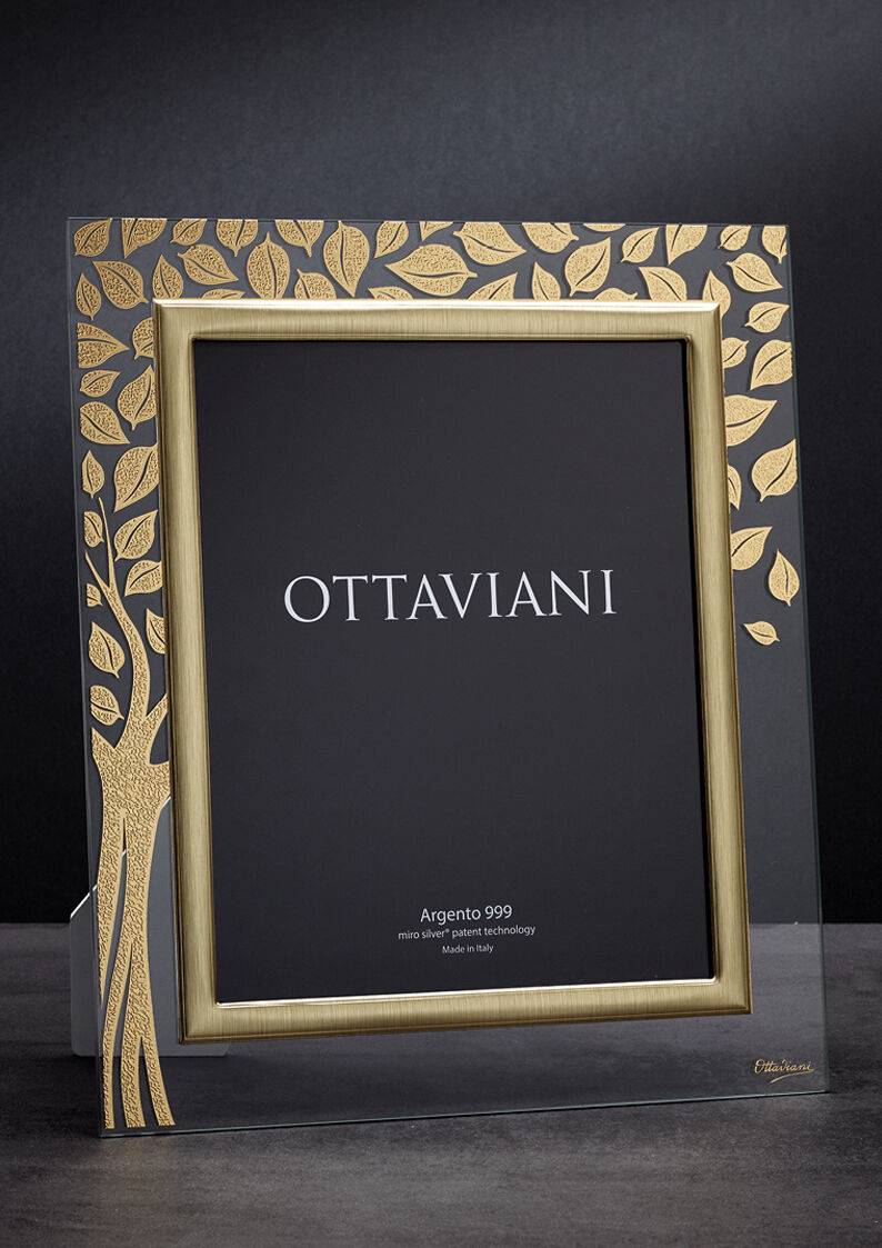 Ottaviani Portafoto Cristallo "albero Della Vita" C/f.oro