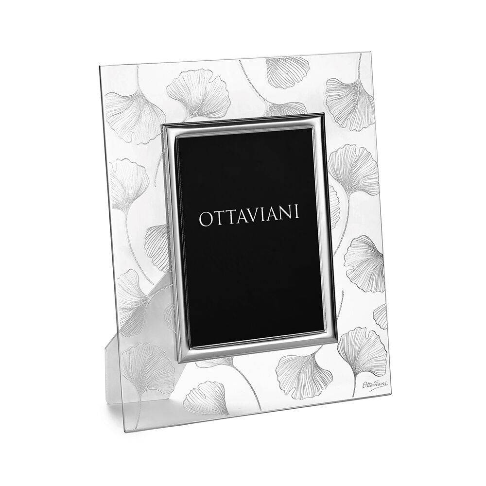 Ottaviani Portafoto in cristallo "soffio" c/corn.e f.arg