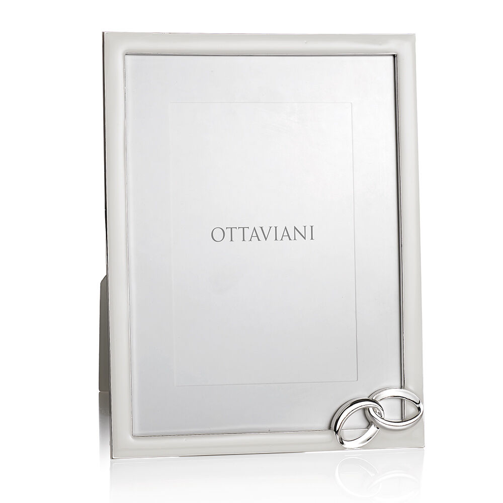 Ottaviani Portafoto in metallo argentato con smalti