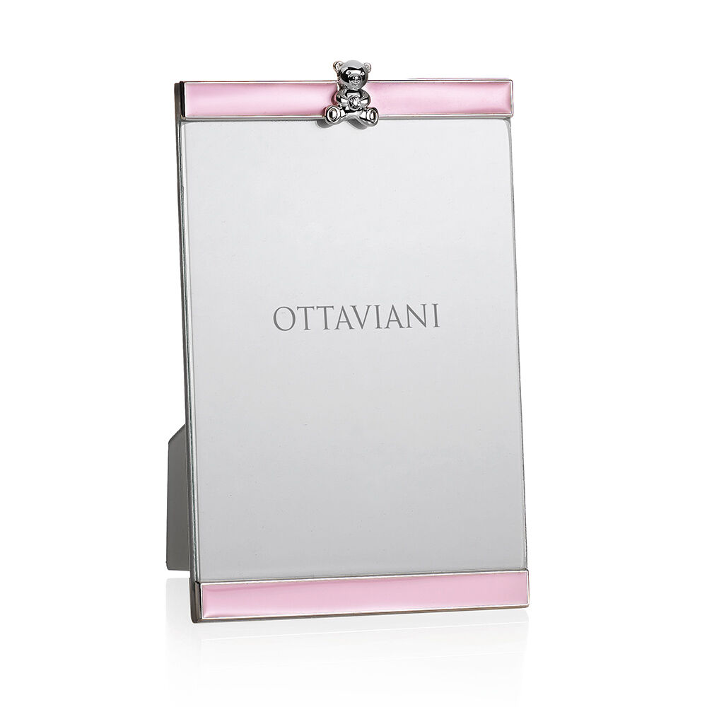 Ottaviani Portafoto in metallo argentato con smalti