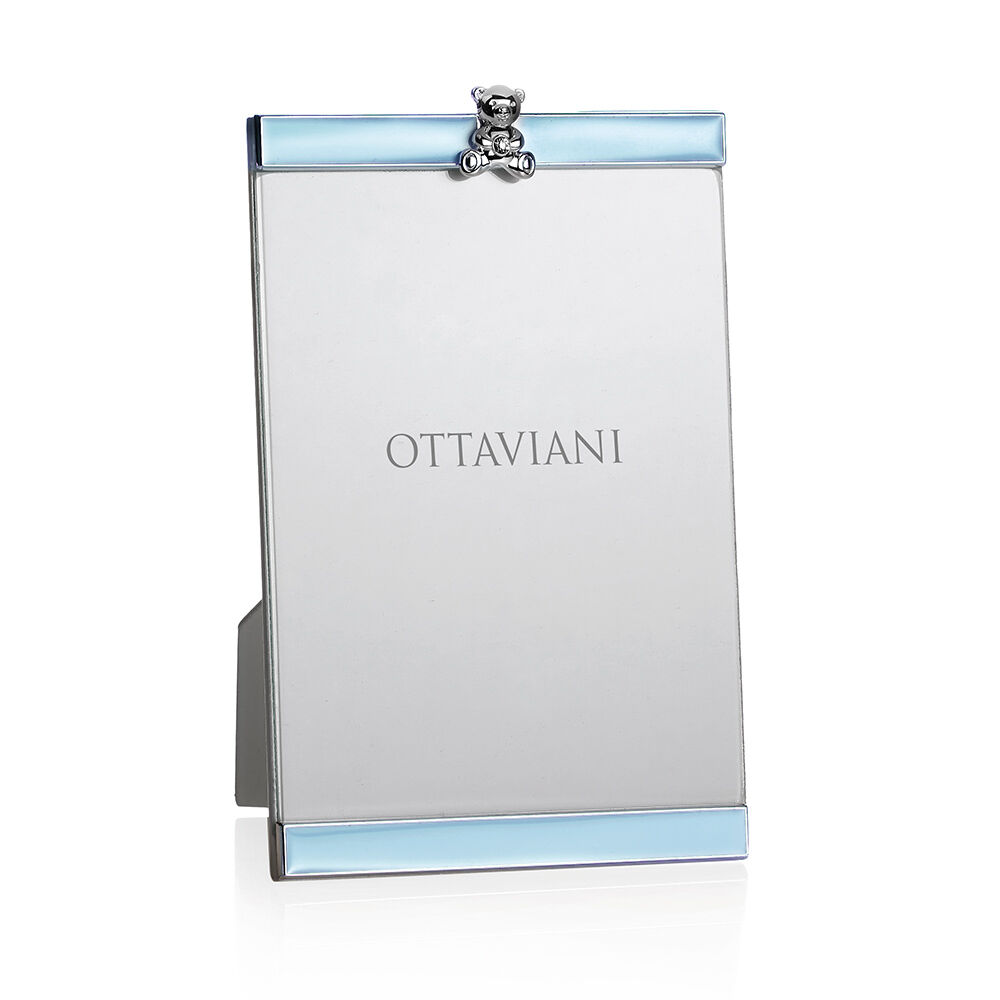 Ottaviani Portafoto in metallo argentato con smalti