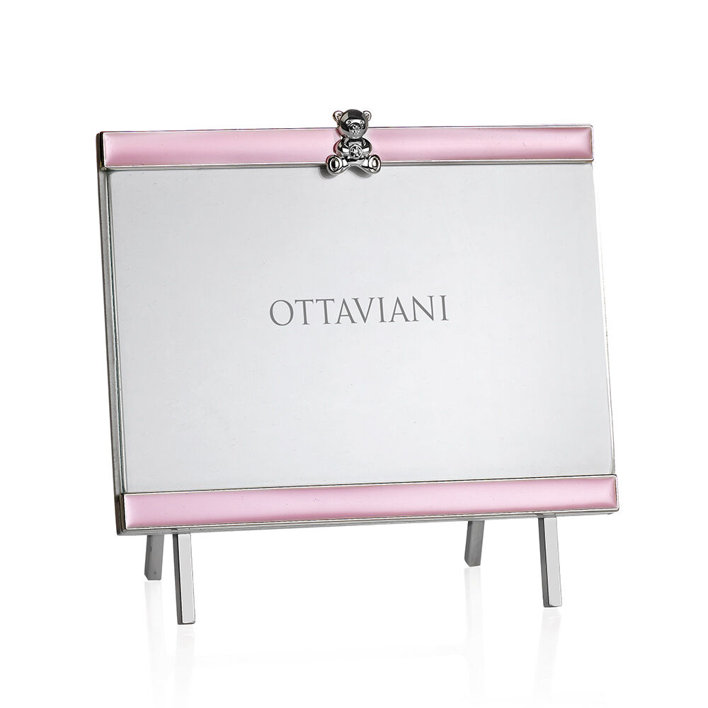 Ottaviani Portafoto in metallo argentato con smalti