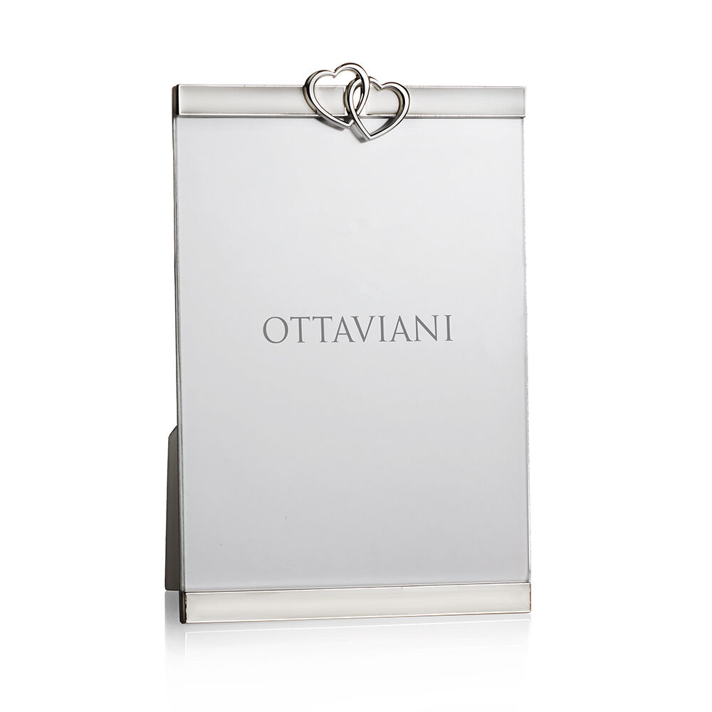 Ottaviani Portafoto in metallo argentato con smalti