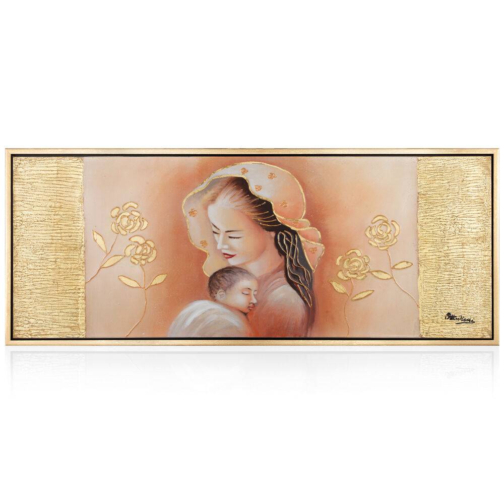 Ottaviani Quadro"maternita'tra le rose dorate" cm60x150