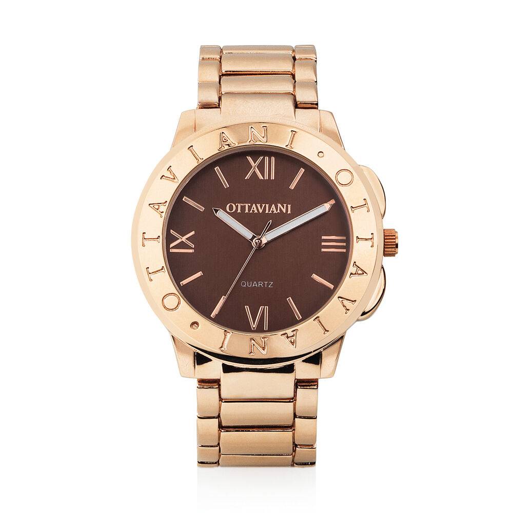Ottaviani Quarzo rose gold/marrone con ghiera ottaviani