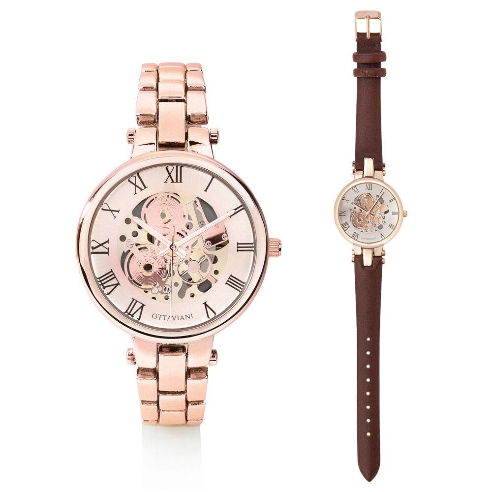 Ottaviani Quarzo rose gold mov.a vista e bracciale/cint