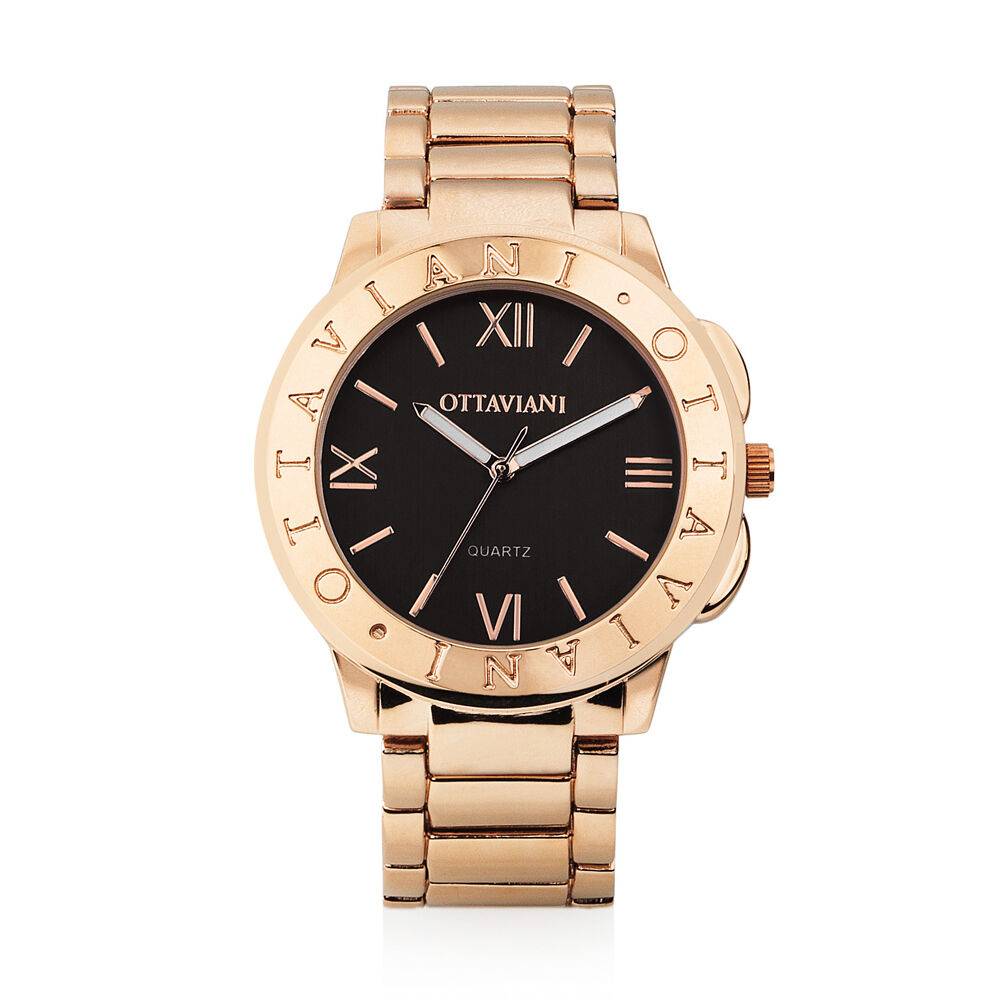 Ottaviani Quarzo rose gold/nero con ghiera ottaviani