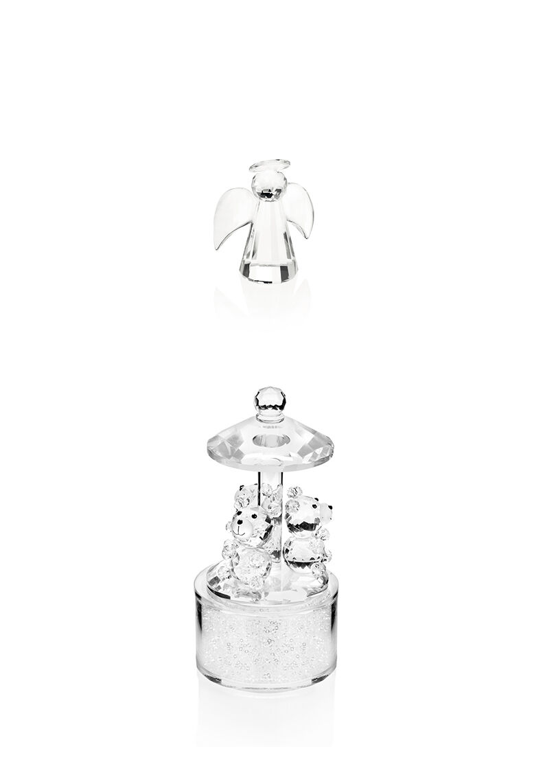 Ottaviani Scultura "giostra Di Orsacchiotti" In Cristall