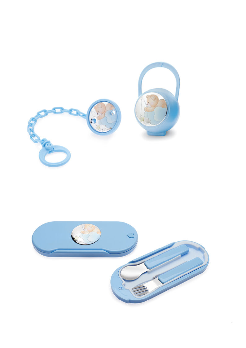 Ottaviani Set Porta Ciuccio E Pinza "orsetto Pescatore D