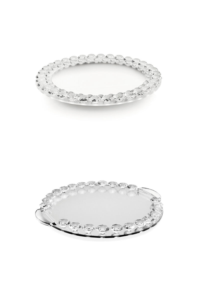 Ottaviani Vassoio Cristallo C/strass Diametro Cm.30