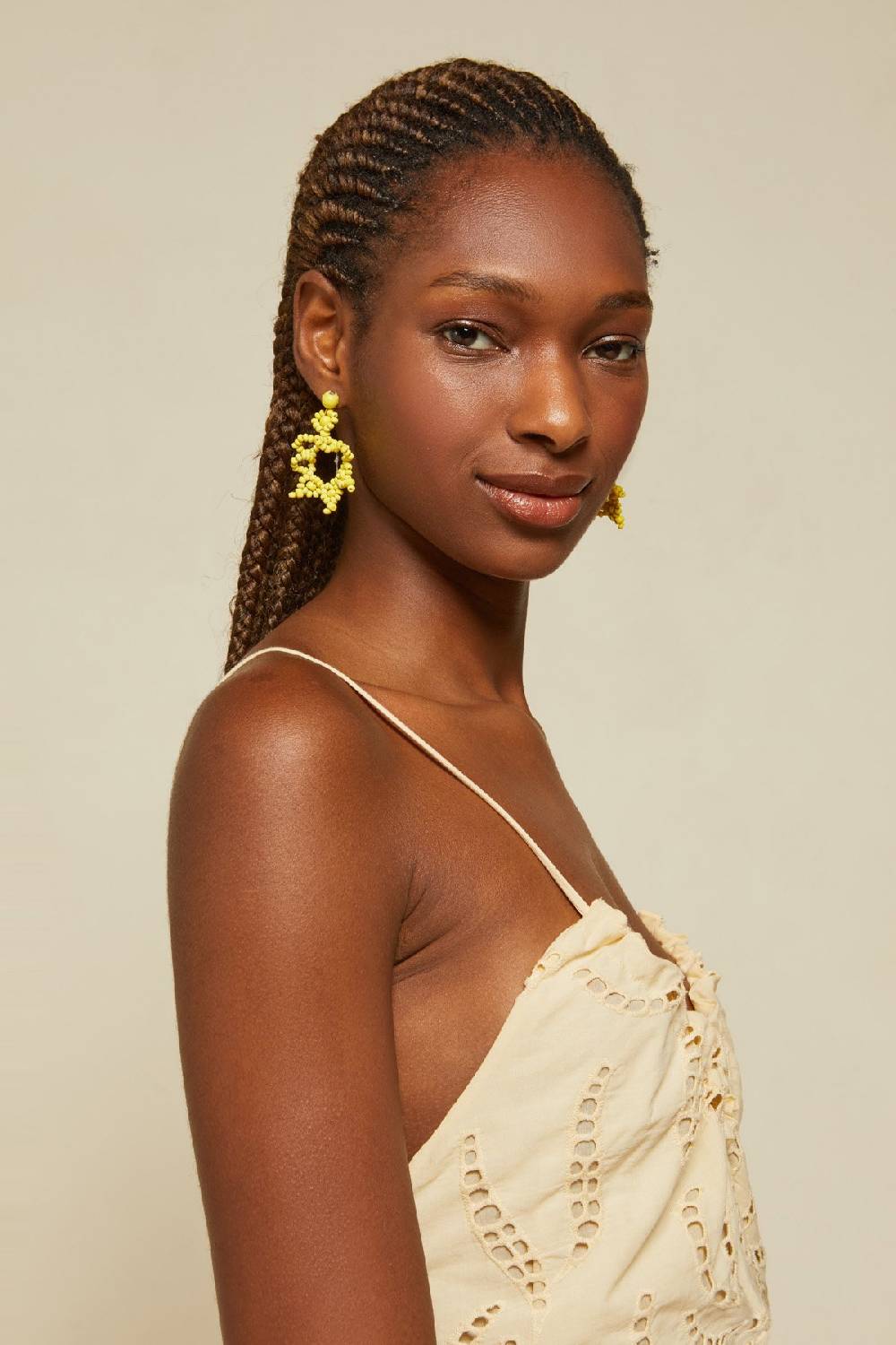 Ottod'Ame Broderie Anglaise Long Dress With Neckline With Bow