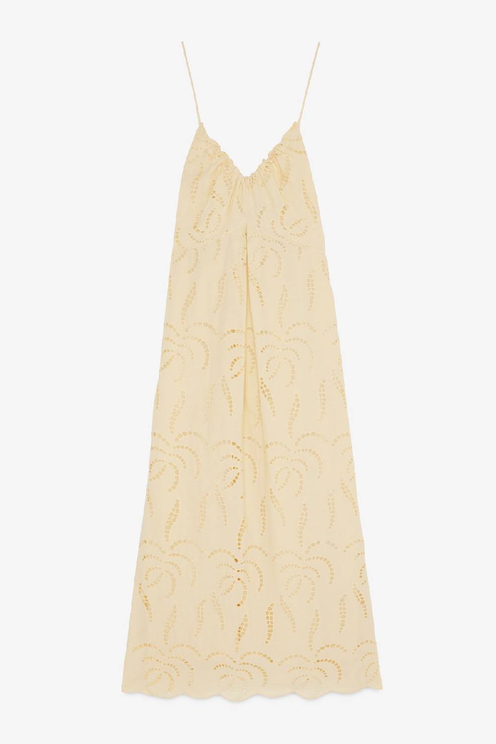 Ottod'Ame Broderie Anglaise Long Dress With Neckline With Bow