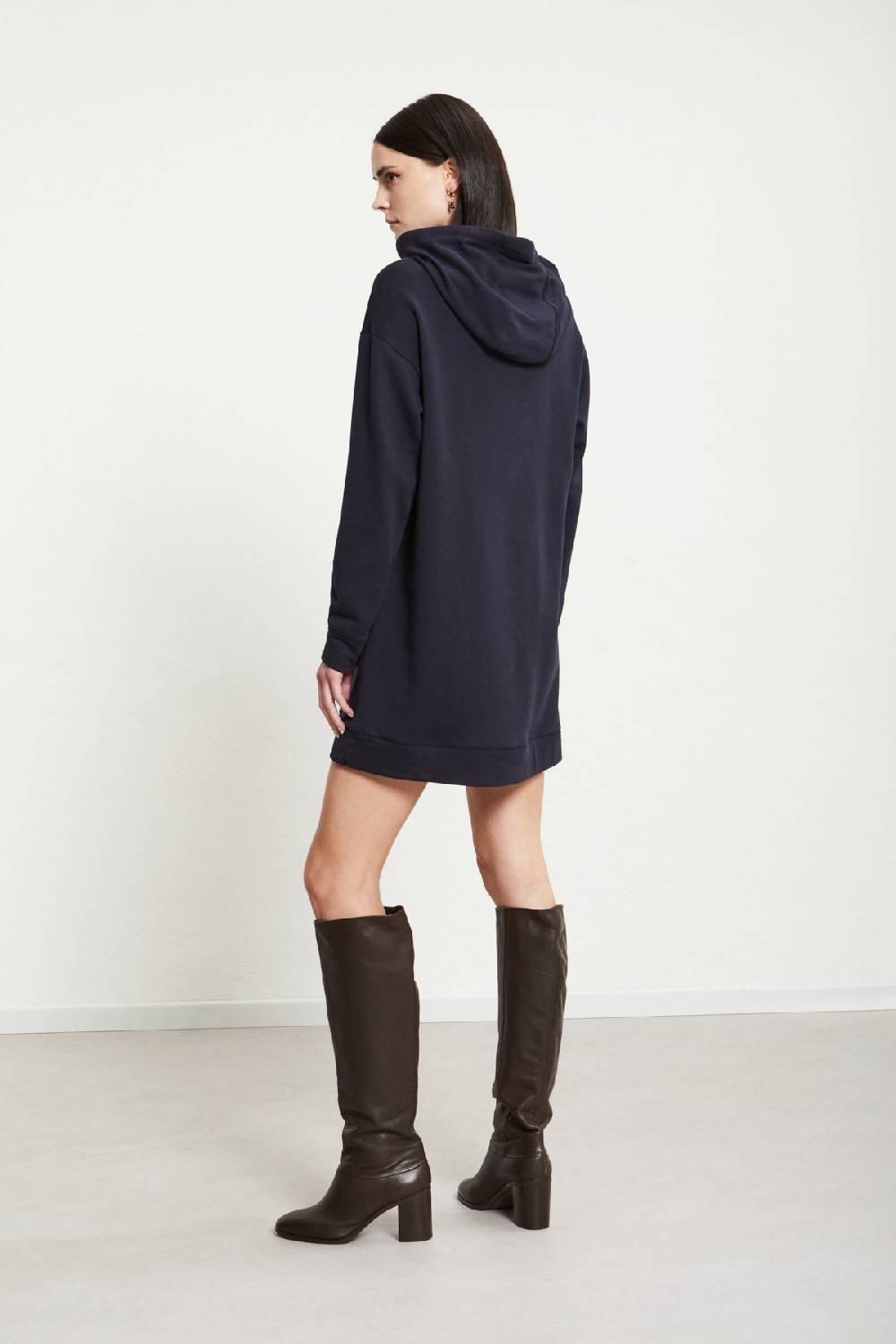 Ottod'Ame Cotton Short Dress With Drawstring And Hood