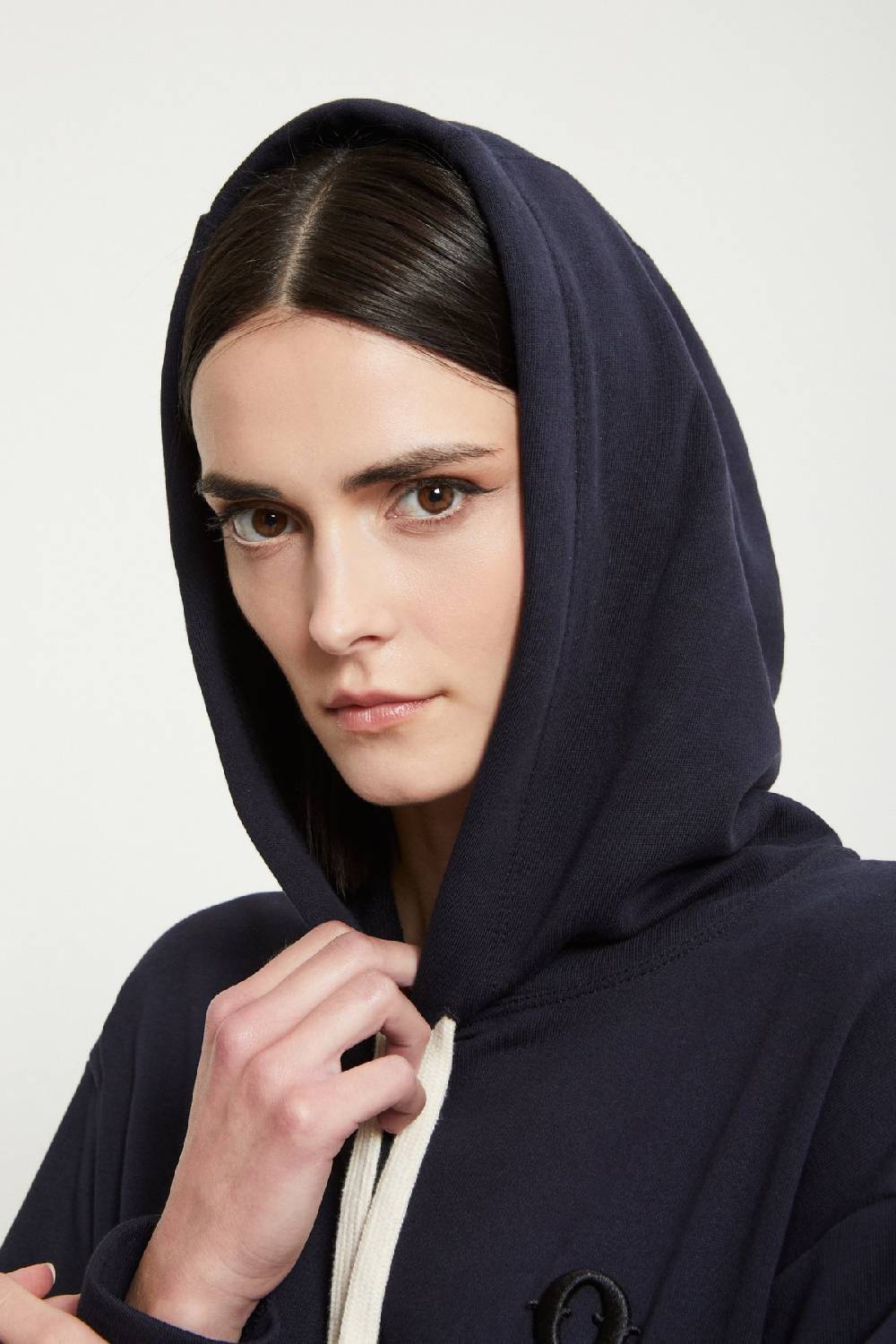 Ottod'Ame Cotton Short Dress With Drawstring And Hood