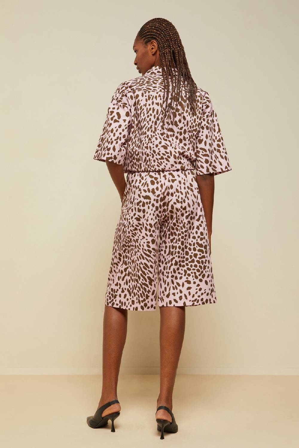 Ottod'Ame Animalier Cotton Cropped Trousers