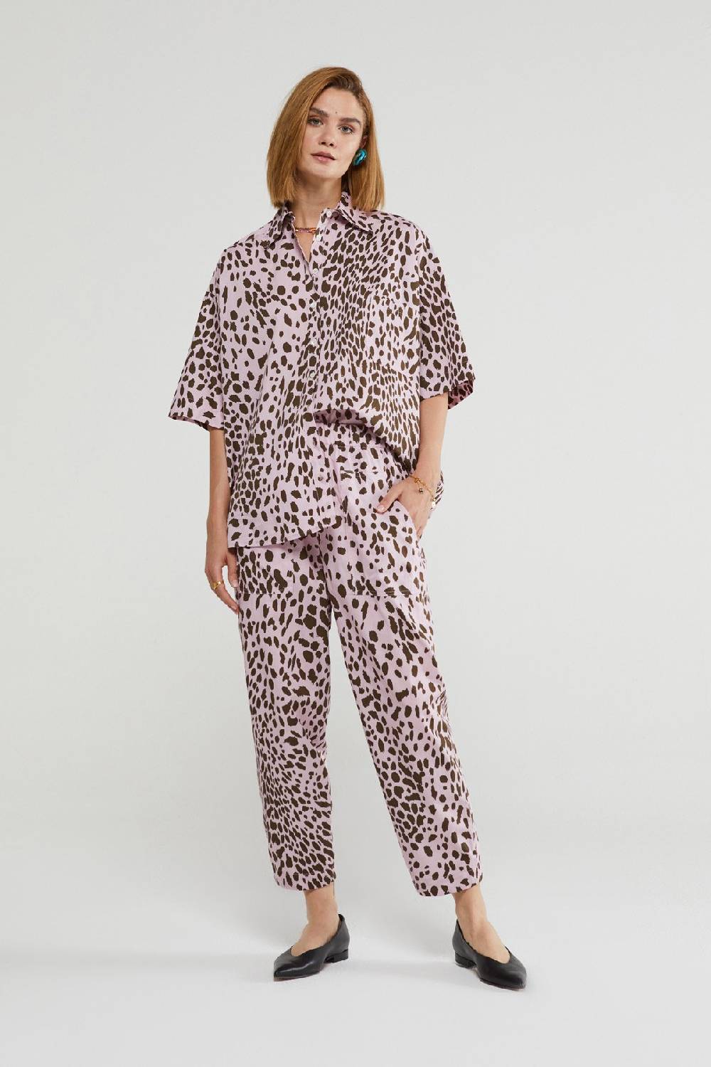 ottod'Ame Animalier cotton trousers