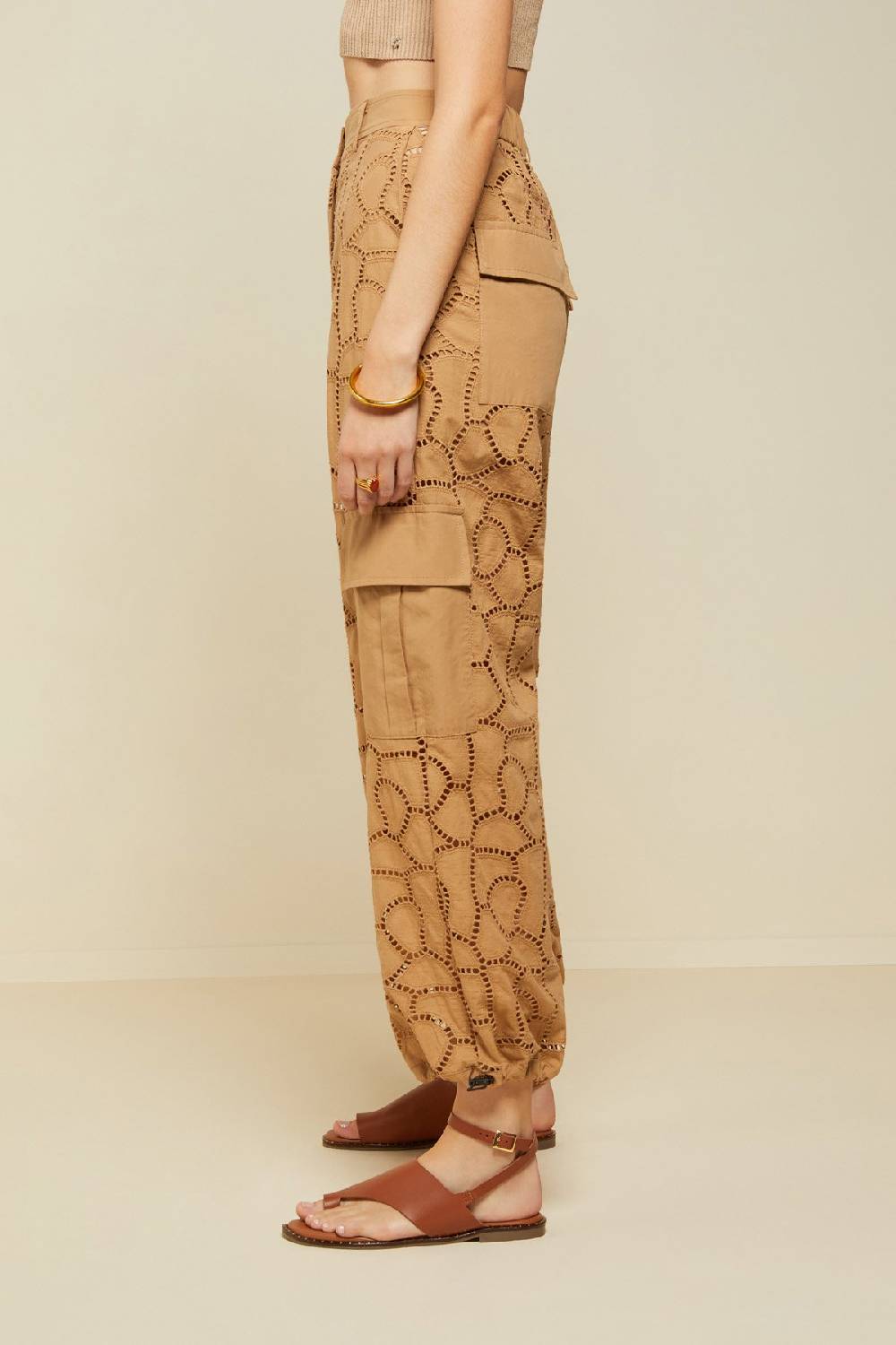 Ottod'Ame Broderie Anglaise Cargo Trousers