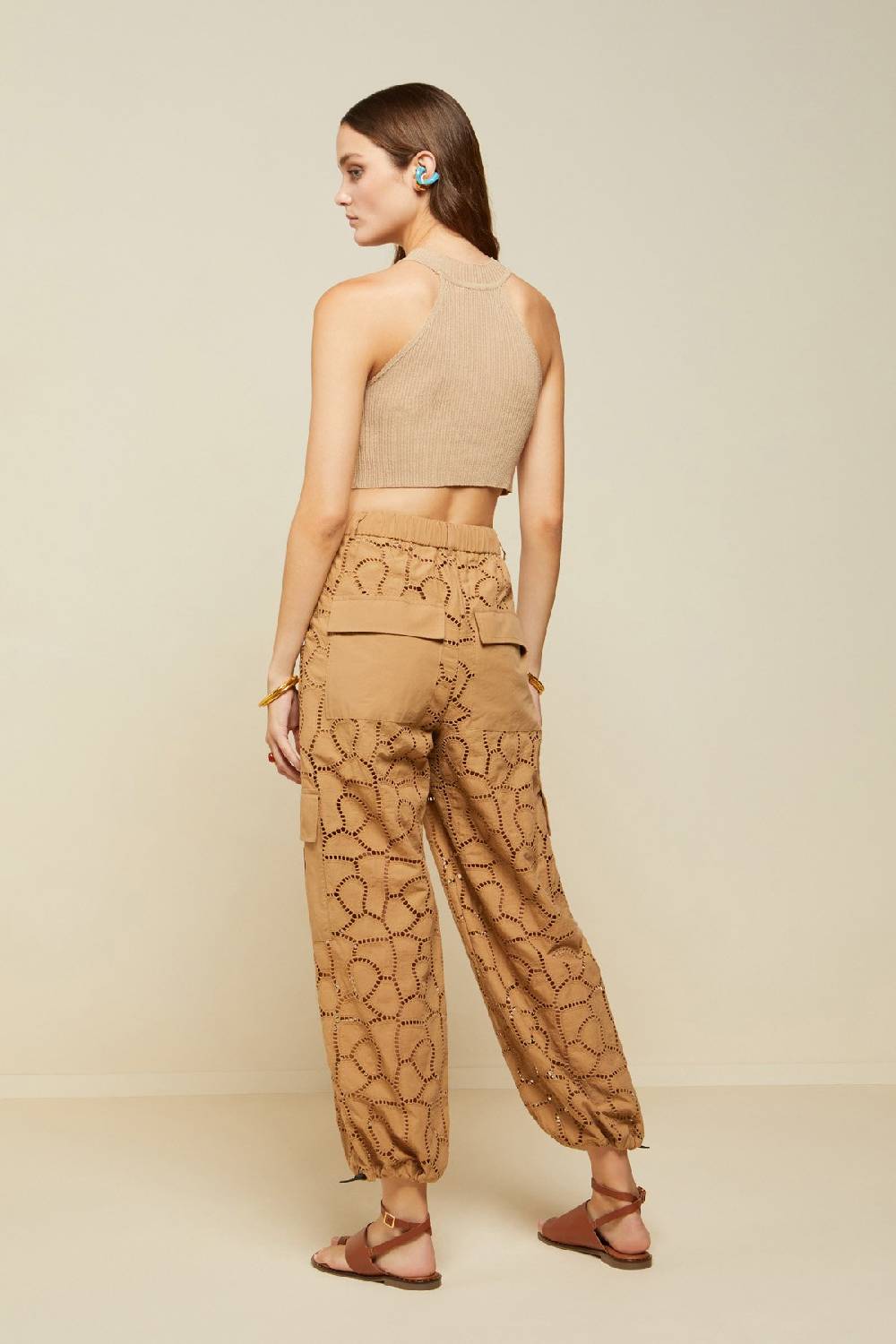 Ottod'Ame Broderie Anglaise Cargo Trousers