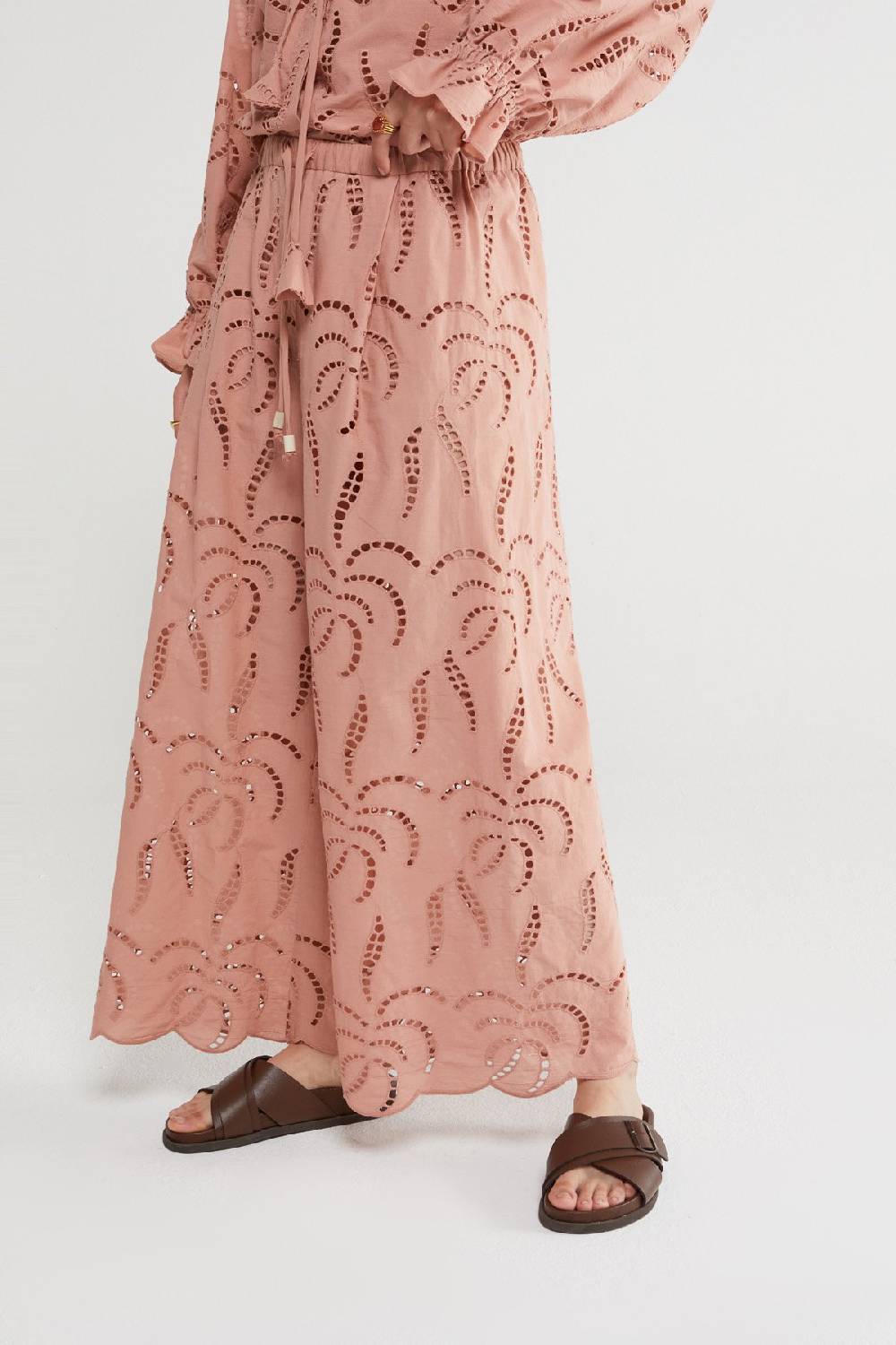 Ottod'Ame Broderie Anglaise Palazzo Trousers
