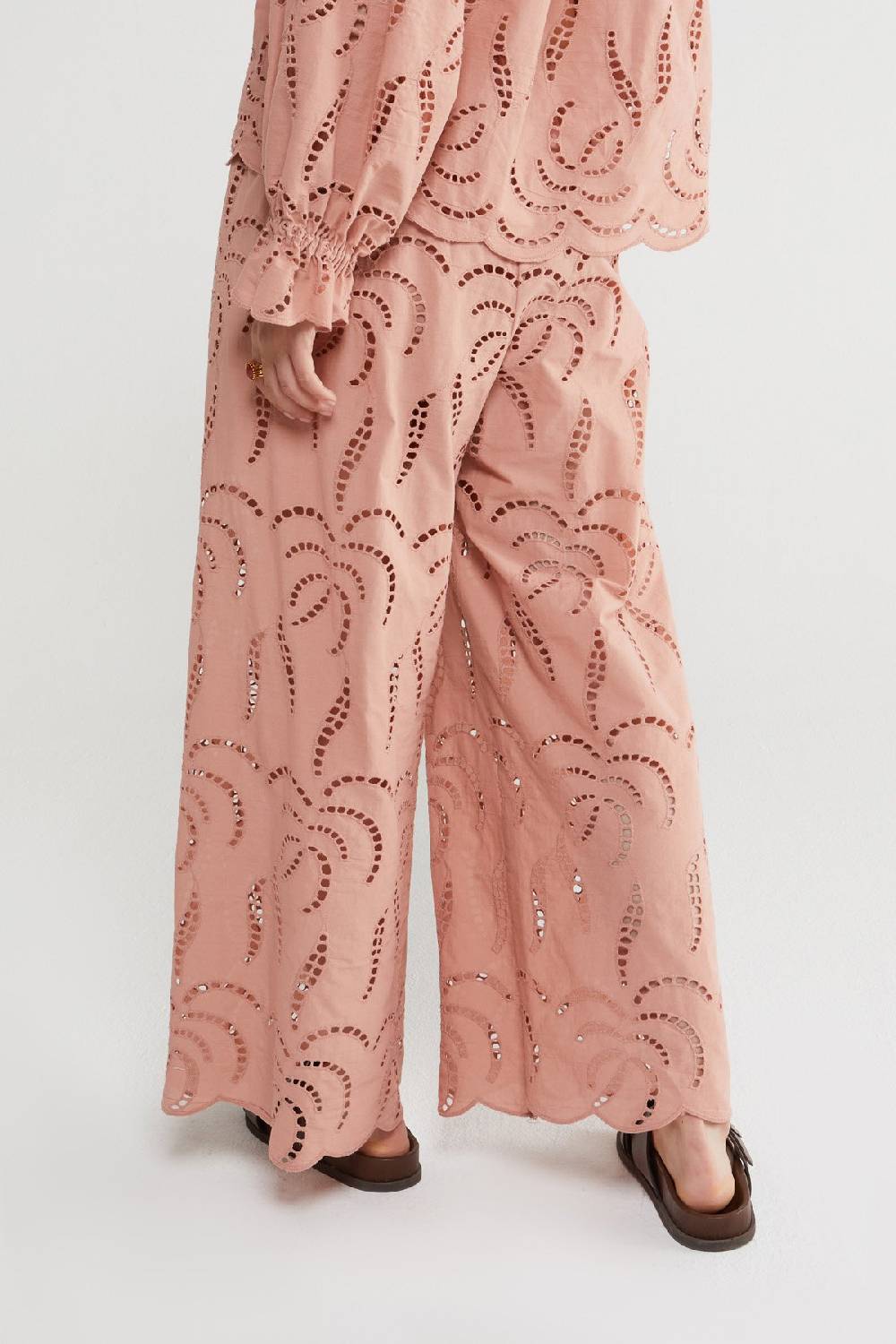 Ottod'Ame Broderie Anglaise Palazzo Trousers